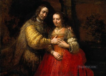 Rembrandt van Rijn Painting - Portrait of Two Figures from the Old Testament known as The Jewish Bride Baroque Rembrandt
